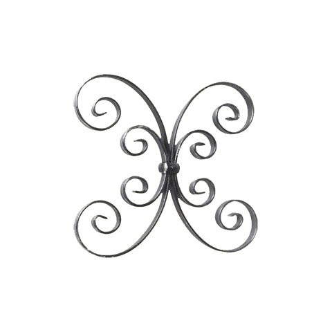 Decorative panel H250mm 16x4mm (H9.84'' -0.47 x 0.15'')  (H9''27/32 - 5/8'' x 5/32'') FG2306 Panels in wrought iron Decorative panels FG2306