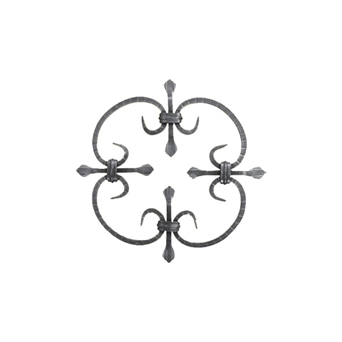 Decorative panel H250mm 8mm (H9.8'' 0.32)  (H9''27/32  5/16'') FG2308 Panels in wrought iron Decorative panels FG2308