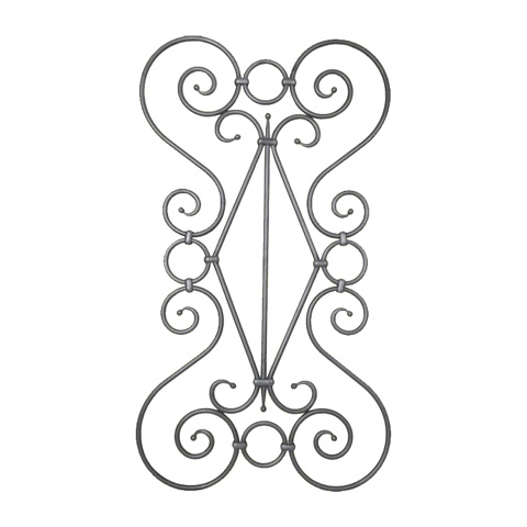 Decorative panel H950mm 12mm (H37.40'' 0.47'')  (H37''13/32  15/32'') FG2343 Panels in wrought iron Decorative panels FG2343