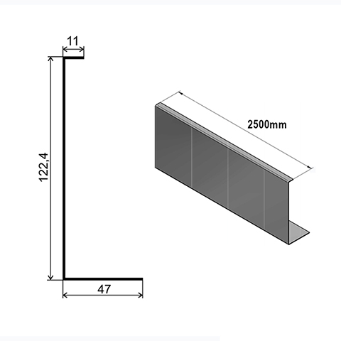 Revtement pour finition frontale pour rail avec fixation  l'anglaise IN2639 Garde-corps en verre pices pour fixation  l'anglaise IN2639