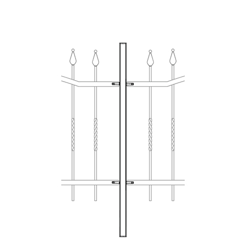 Poteau intermdiaire  sceller de cloture ELEGANCE FT43405 Poteau  sceller Pour cloture ELEGANCE FT43405