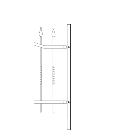 Poteau d'angle 90  sceller de cloture ELEGANCE FT43406 Poteau  fixer Pour cloture ELEGANCE FT43406